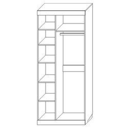 Mobila pentru copii КМК 0467 London 2 Dreapta (Sonoma Oak/Cappuccino) Thumb
