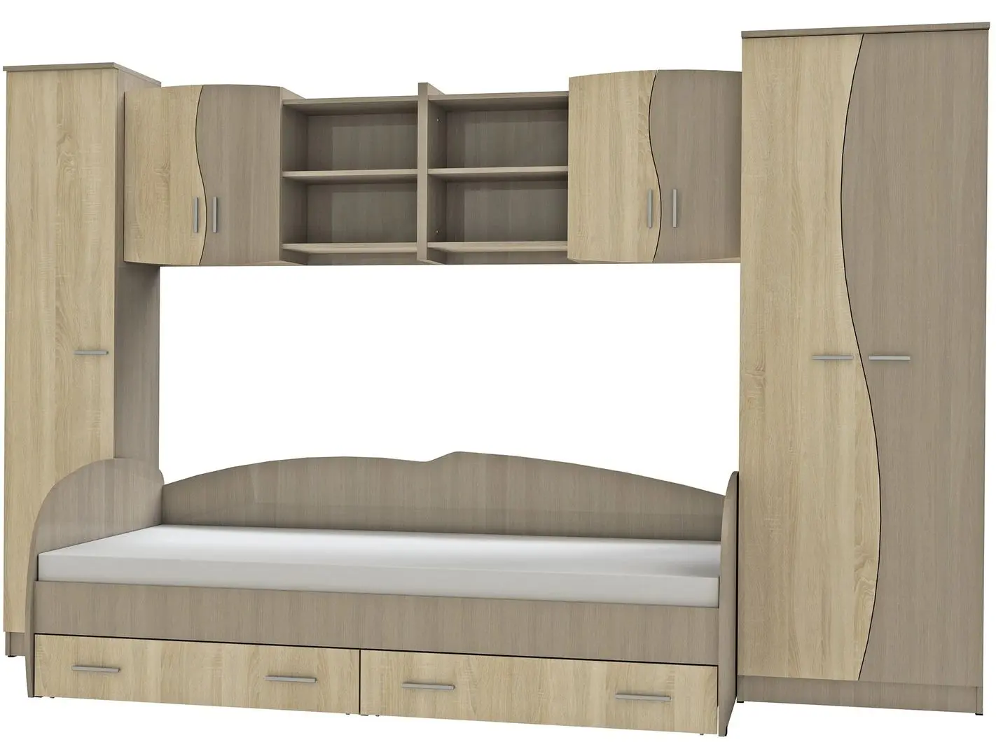 Mobila pentru copii Marcel Prod Tineret Cindy II (Sonoma Oak Dark/Sonoma Oak Light)