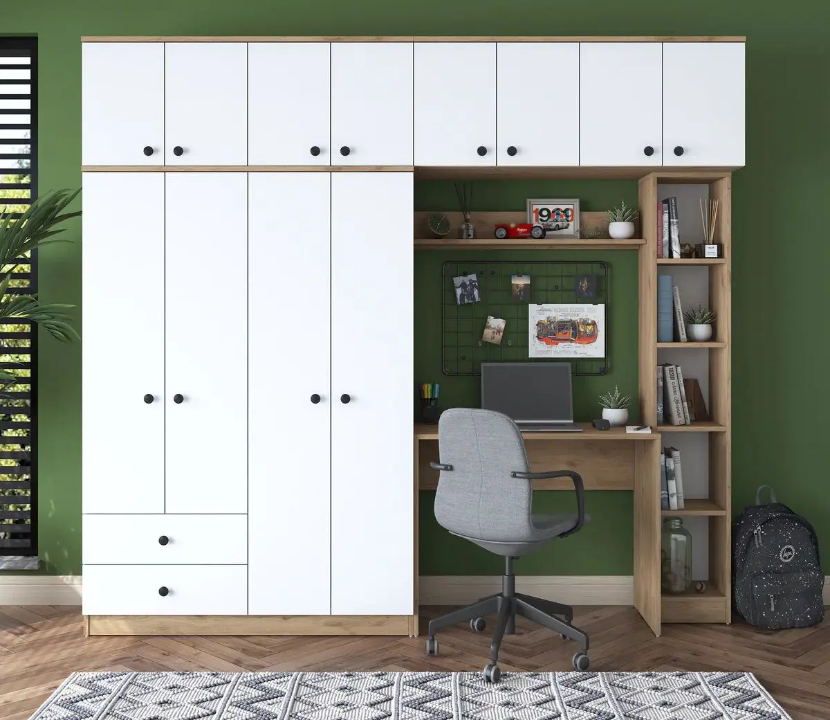 Детская стенка Mirage Meble BA122 (Walnut/White)