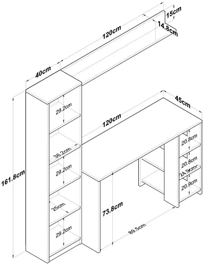 Набор детской мебели Mirage Meble HA116 (Anthracite/Walnut)