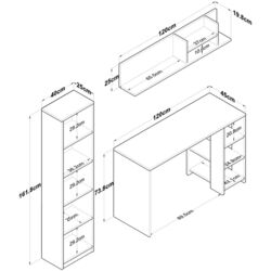 Набор детской мебели Mirage Meble HA125 (Walnut/White) Thumb