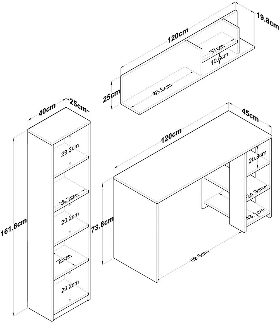 Набор детской мебели Mirage Meble HA125 (Walnut/White)