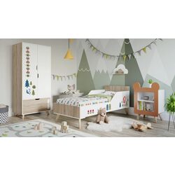 Mobila pentru copii Smart Masha i Medved Folk 1 (Sonoma Oak/White)