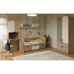 Mobila pentru copii Smart Masha i Medved Magic (Sonoma Oak/White/Grey)