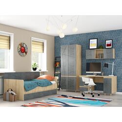 Детская Stolline Киото 1 (Дуб Небраска/Бетон Тёмный)