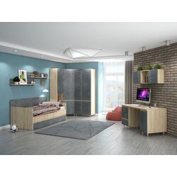 Детская Stolline Киото 2 (Дуб Небраска/Бетон Тёмный)