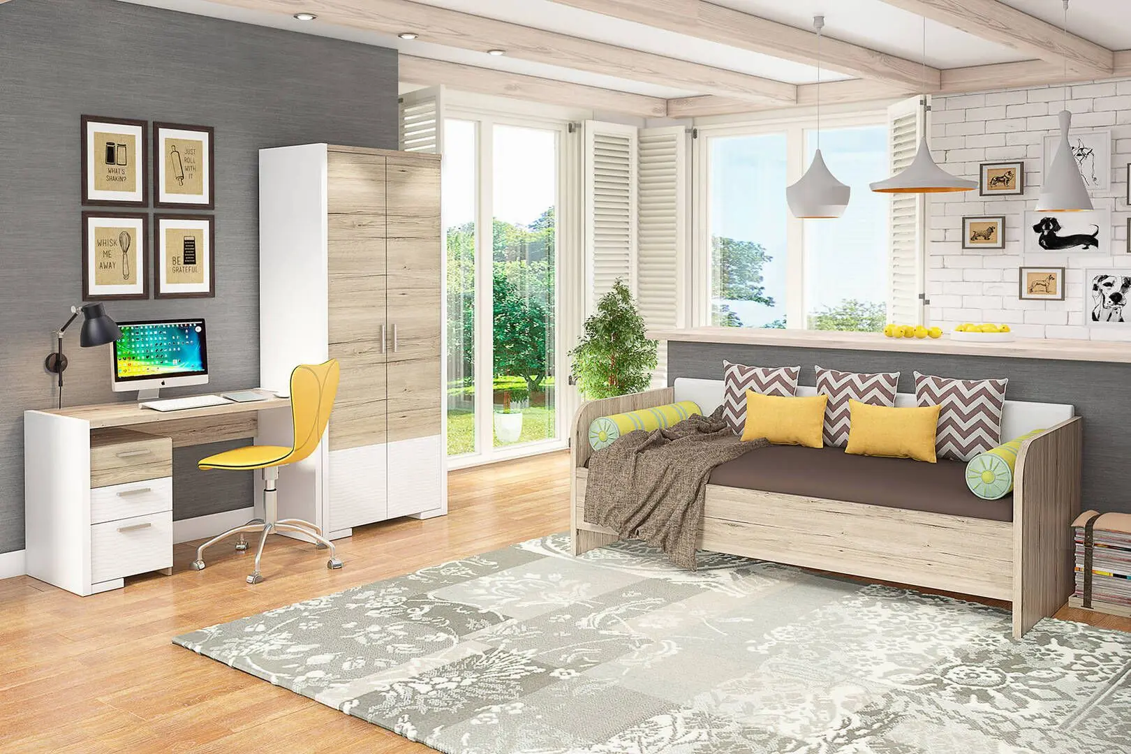 Детская Stolline Венето 1 (Дуб Санремо/Белый)