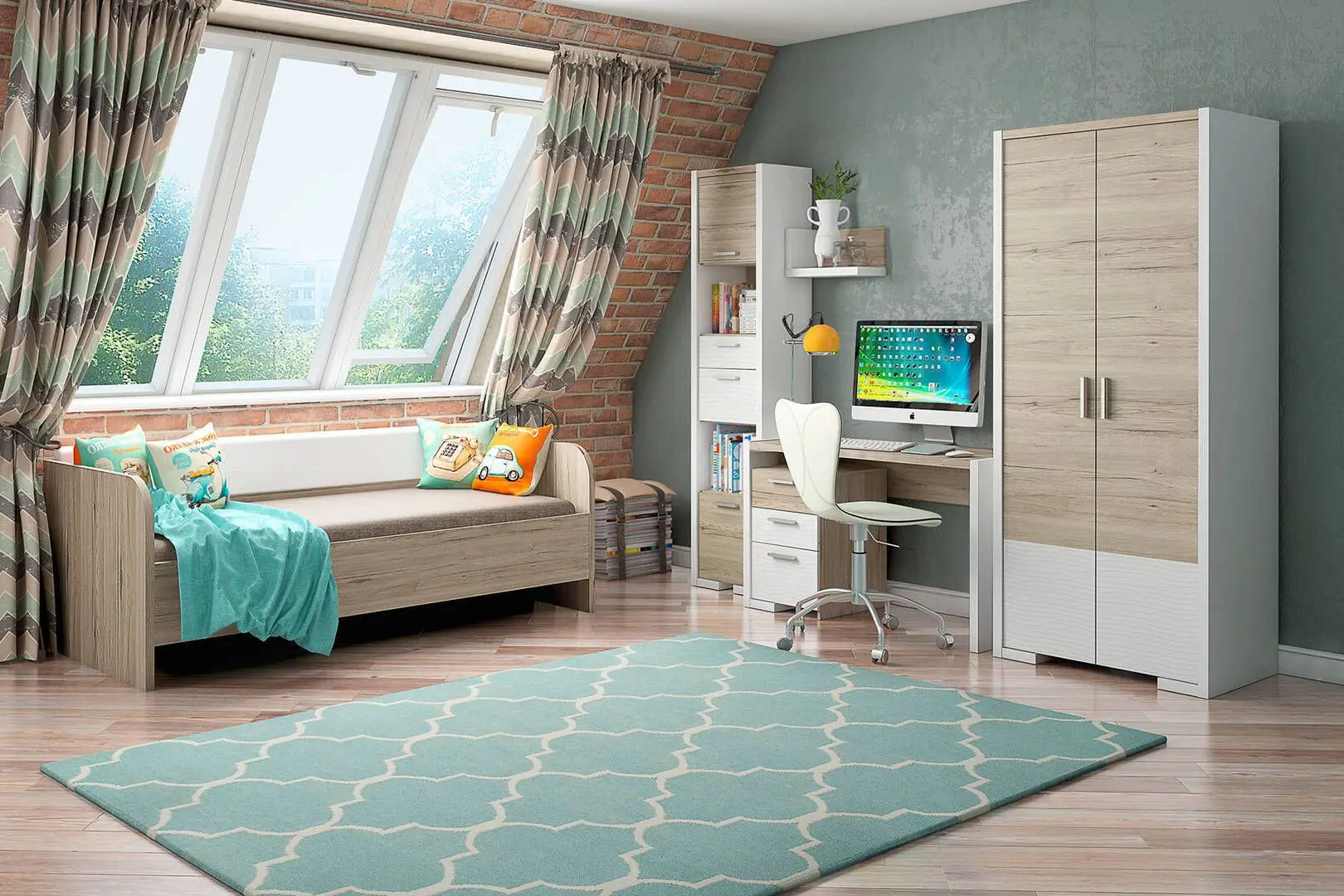 Детская Stolline Венето 2 (Дуб Санремо/Белый)