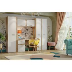 Набор детской мебели Stolline Бриз СТЛ.420.00 2.6м (Дуб Сонома/Белый) Thumb