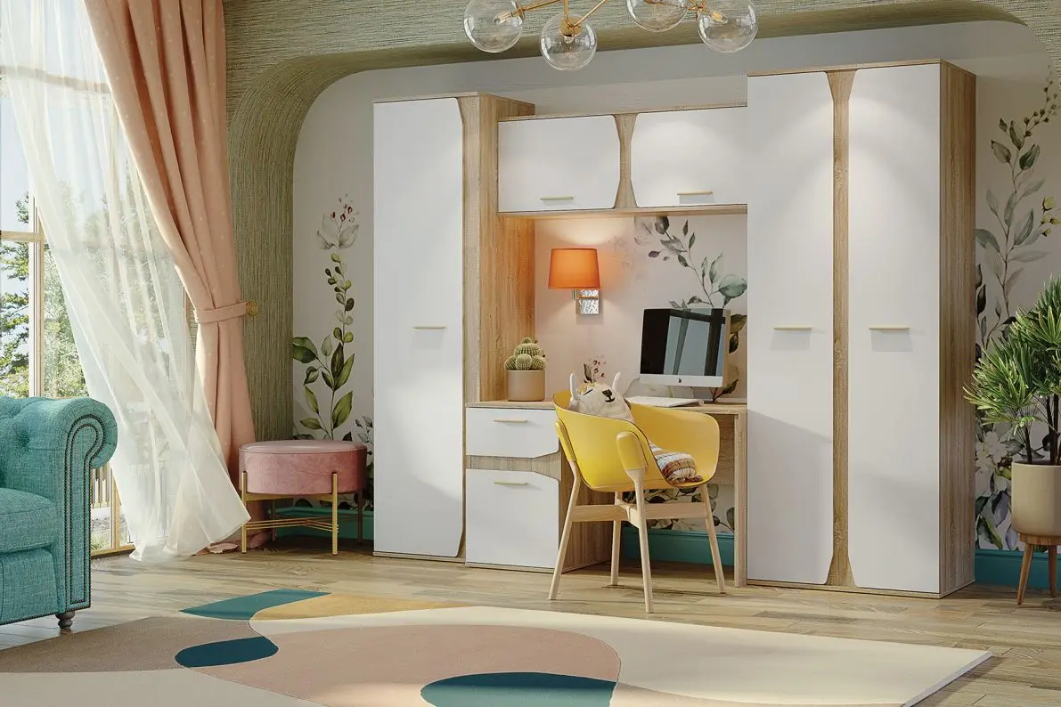 Набор детской мебели Stolline Бриз СТЛ.420.00 2.6м (Дуб Сонома/Белый) - 3