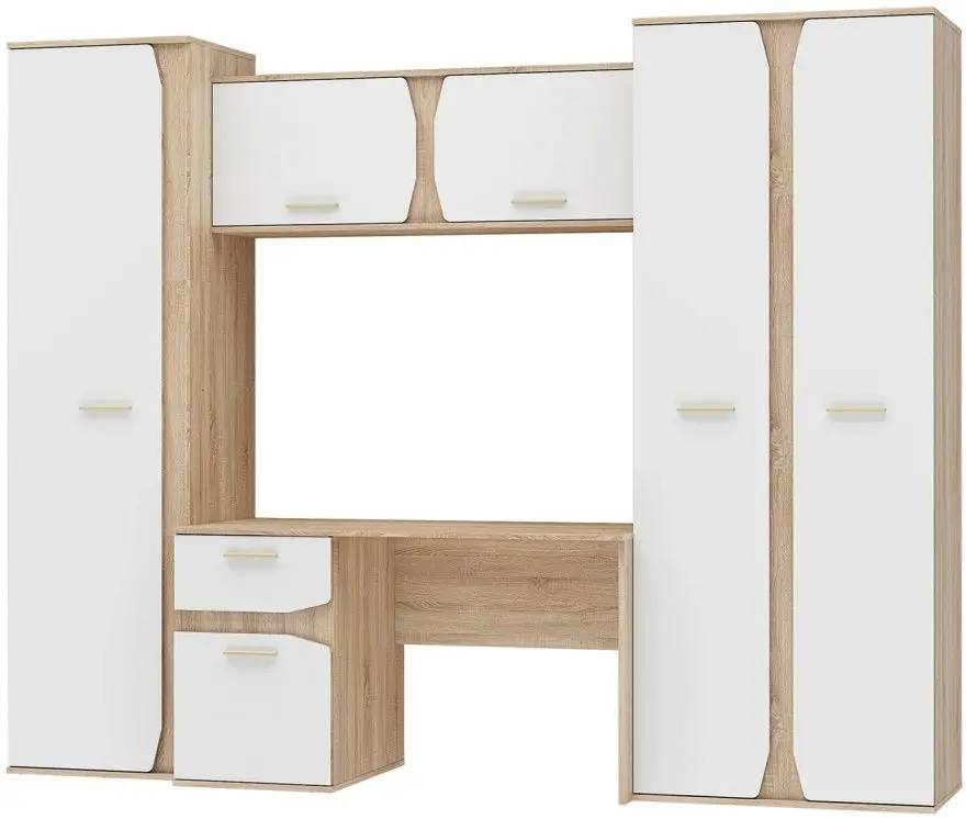 Набор детской мебели Stolline Бриз СТЛ.420.00 2.6м (Дуб Сонома/Белый)