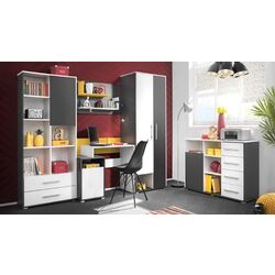 Набор детской мебели Tempo Kondela Masimo (Anthracite/White/Yellow) Thumb