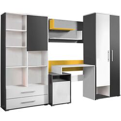 Набор детской мебели Tempo Kondela Masimo (Anthracite/White/Yellow)