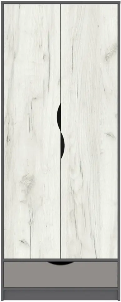 Living pentru copii Yasen Disney 2.45m (Graphite Grey/White Kraft Oak/Cashmere) - 2