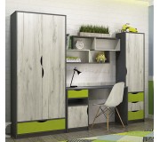 Living pentru copii Yasen Disney 2.45m (Graphite Gray/Craft Oak White/Lime)