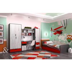 Living pentru copii Yasen Disney 2.45m (Graphite Gray/Craft Oak White/Papaver) Thumb