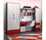 Living pentru copii Yasen Disney 2.45m (Graphite Gray/Craft Oak White/Papaver)