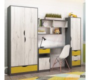 Living pentru copii Yasen Disney 2.45m (Graphite Gray/Craft Oak White/Sun Shine)