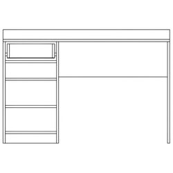 Mobila pentru copii Yasen Disney biblioteca 3D2S/raft/masa de birou/pat 90/penal (Graphite Gray/Craft Oak White) Thumb