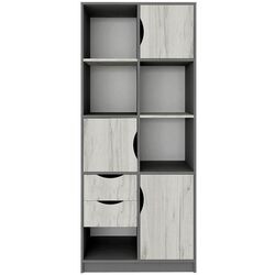 Mobila pentru copii Yasen Disney biblioteca 3D2S/raft/masa de birou/pat 90/penal (Graphite Gray/Craft Oak White) Thumb