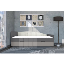 Детская Yasen Дисней книжный шкаф 3Д2Я/полка/письменный стол/кровать 90/пенал (Серый Графит/Дуб Крафт Белый/Kашемир) Thumb