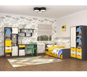 Mobila pentru copii Yasen Disney (Graphite Gray/Craft Oak White/Sun Shine)