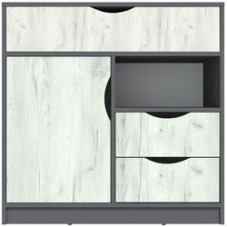 Mobila pentru copii Yasen Disney Dulap 3D2S1O/masa de birou/pat/comoda 90 (Graphite Gray/Craft Oak White) Thumb