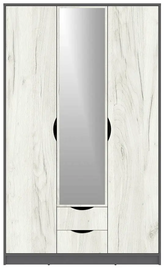 Mobila pentru copii Yasen Disney Dulap 3D2S1O/masa de birou/pat/comoda 90 (Graphite Gray/Craft Oak White)