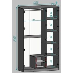 Детская Yasen Дисней Шкаф 3Д2Я1З/письменный стол/кровать/комод 90 (Серый Графит/Дуб Крафт Белый/Kашемир) Thumb