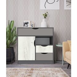 Детская Yasen Дисней Шкаф 3Д2Я1З/письменный стол/кровать/комод 90 (Серый Графит/Дуб Крафт Белый/Kашемир) Thumb