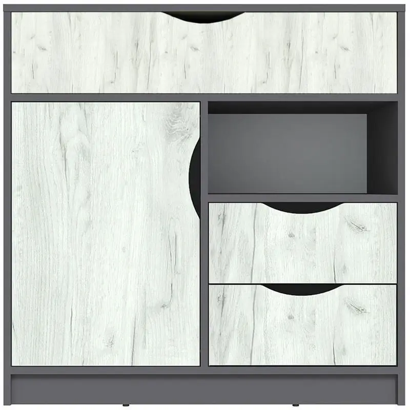 Mobila pentru copii Yasen Disney Dulap 3D2S1O/masa de birou/pat/comoda 90 (Graphite Gray/Craft Oak White)