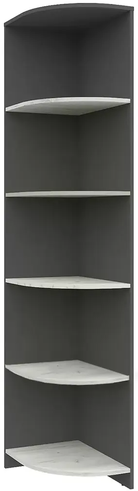 Mobila pentru copii Yasen Disney dulap de colt/etajera de colt/masa de birou/pat 120/penal/noptiera (Graphite Gray/Craft Oak White)