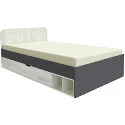 Mobila pentru copii Yasen Disney dulap de colt/etajera de colt/masa de birou/pat 120/penal/noptiera (Graphite Gray/Craft Oak White) Thumb