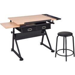 Комплект офисной мебели Costway HW52822 (Black/Natural)