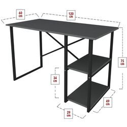 Комплект офисной мебели Fabulous 2 полки/Gotel C4F (Anthracite/Black) Thumb