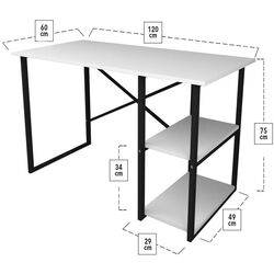 Комплект офисной мебели Fabulous 2 полки/Gotel C4F (White/Black) Thumb