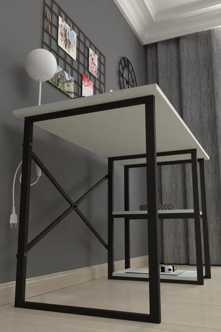 Комплект офисной мебели Fabulous 2 полки/Gotel C4F (White/Black) - 2