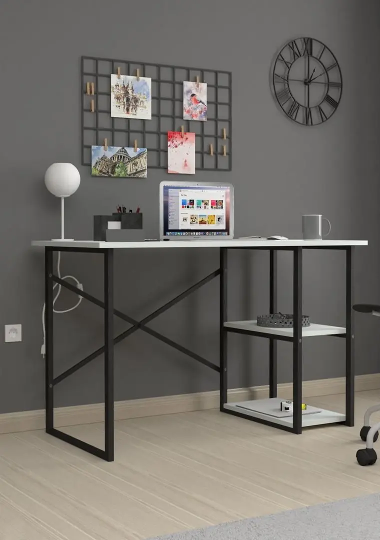 Комплект офисной мебели Fabulous 2 полки/Jumi Smart CM-922983 (White/Black) - 4