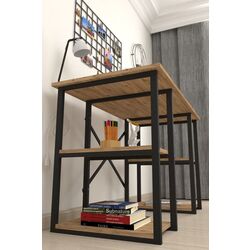 Комплект офисной мебели Fabulous 4 полки/Shelves Metal 5 секции/Gotel C4F (Pine/Black) Thumb