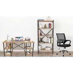 Комплект офисной мебели Fabulous 4 полки/Shelves Metal 5 секции/Gotel C4F (Pine/Black)