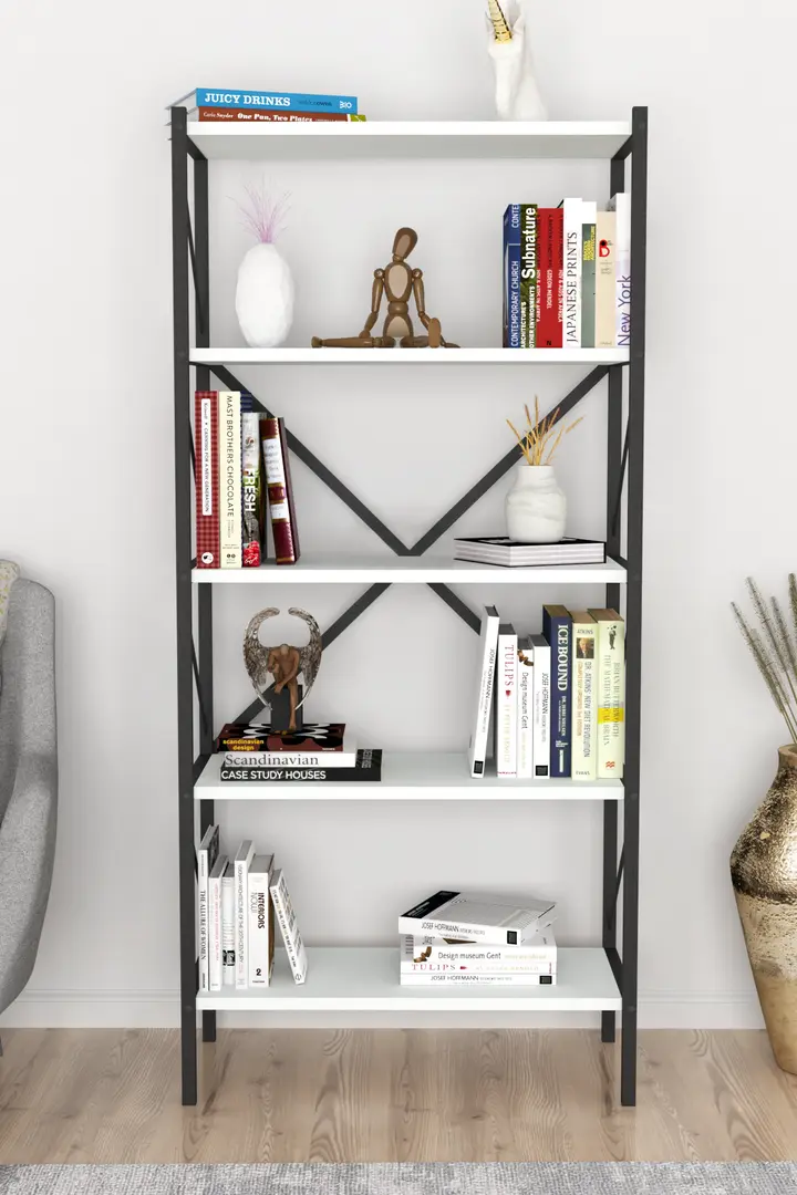 Комплект офисной мебели Fabulous 4 полки/Shelves Metal 5 секции/Gotel C4F (White/Black) - 7