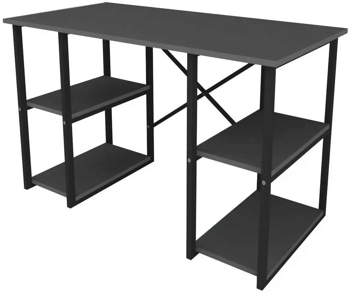 Комплект офисной мебели Fabulous 4 полки/Shelves Metal 5 секции/Jumi Smart CM-922983 (Anthracite/Black) - 2