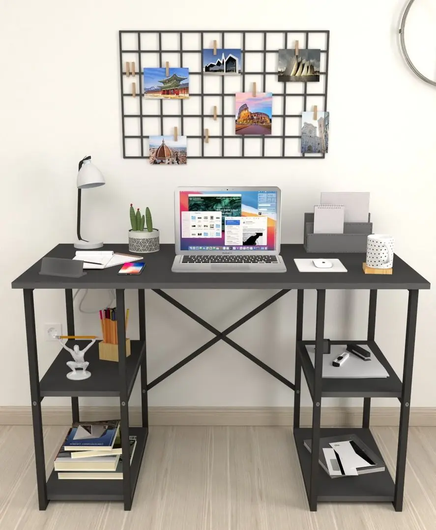 Комплект офисной мебели Fabulous 4 полки/Shelves Metal 5 секции/Jumi Smart CM-922983 (Anthracite/Black) - 6