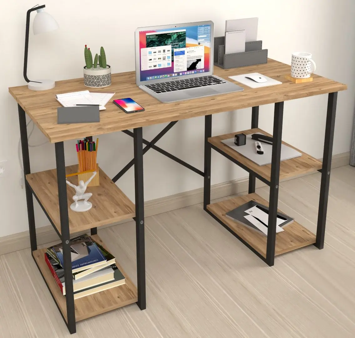 Комплект офисной мебели Fabulous 4 полки/Shelves Metal 5 секции/Jumi Smart CM-922983 (Pine/Black) - 4