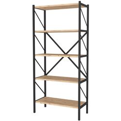 Комплект офисной мебели Fabulous 4 полки/Shelves Metal 5 секции/Jumi Smart CM-922983 (Pine/Black) Thumb