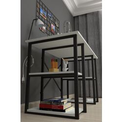 Комплект офисной мебели Fabulous 4 полки/Shelves Metal 5 секции/Jumi Smart CM-922983 (White/Black) Thumb
