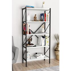 Комплект офисной мебели Fabulous 4 полки/Shelves Metal 5 секции/Jumi Smart CM-922983 (White/Black) Thumb