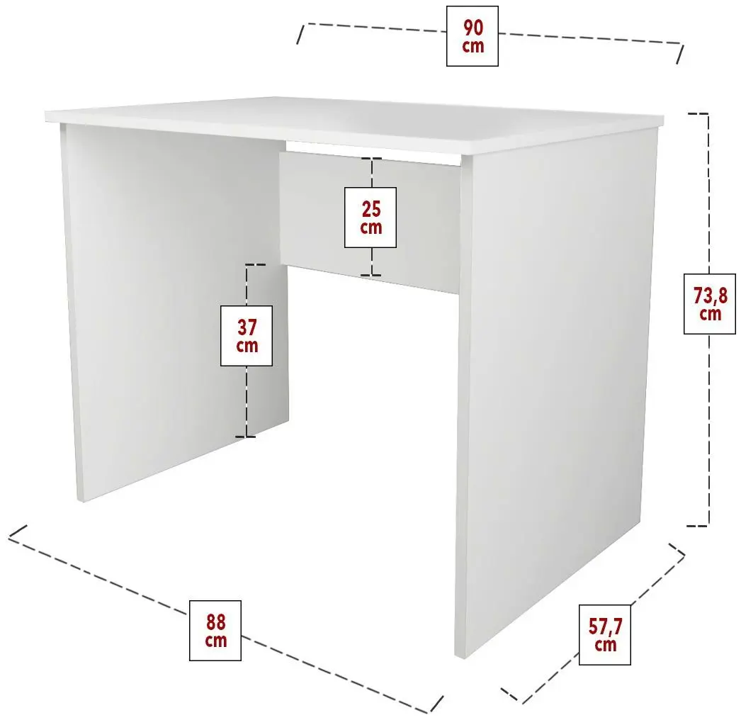 Комплект офисной мебели Fabulous 60x90/Gotel C4F (White/Black) - 8