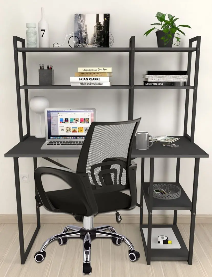 Комплект офисной мебели Fabulous с надставкой/Gotel C4F (Anthracite/Black)