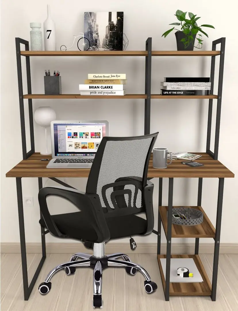 Комплект офисной мебели Fabulous с надставкой/Gotel C4F (Walnut/Black)